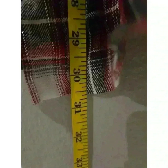 Jane And Delancey Women's 1X Red Plaid Balloon Sleeve Blouse Multicolor - Picture 7 of 11